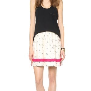Madewell Embroidered Linen Skirt w/ Pockets 0